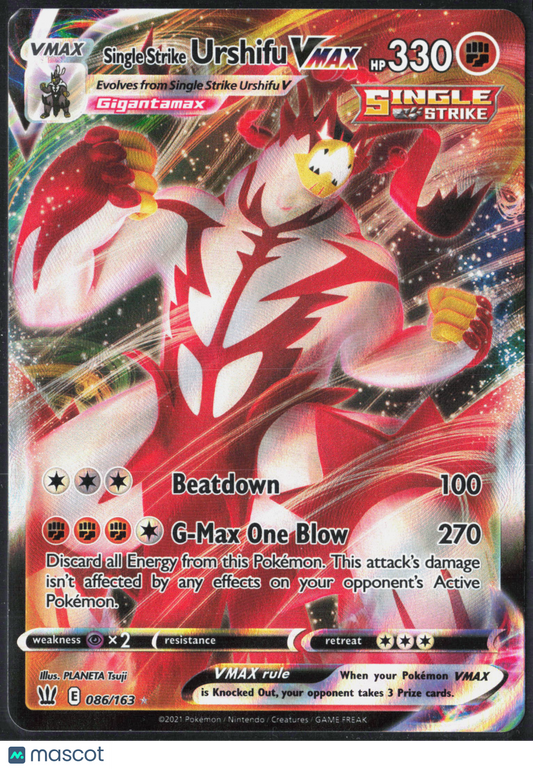 Single Strike Urshifu VMAX #86/163 2021 Battle Styles Holo