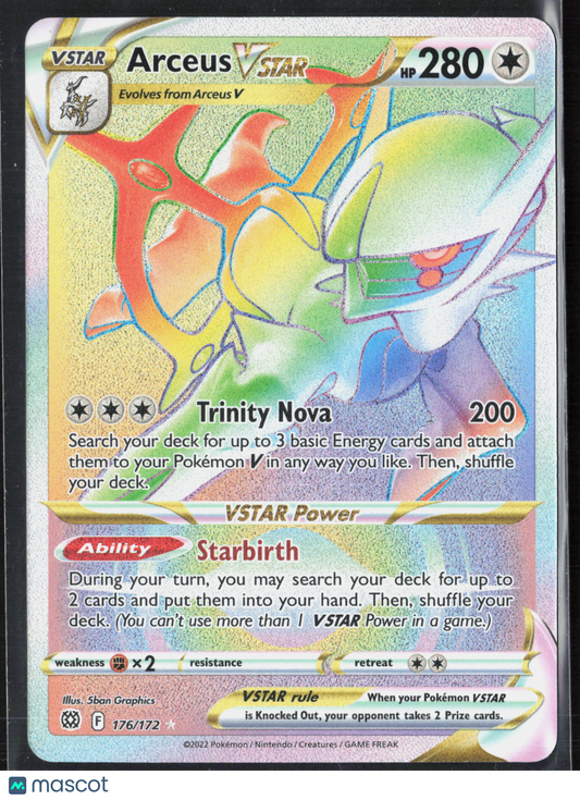 Arceus VSTAR #176/172 2022 Brilliant Stars Rainbow