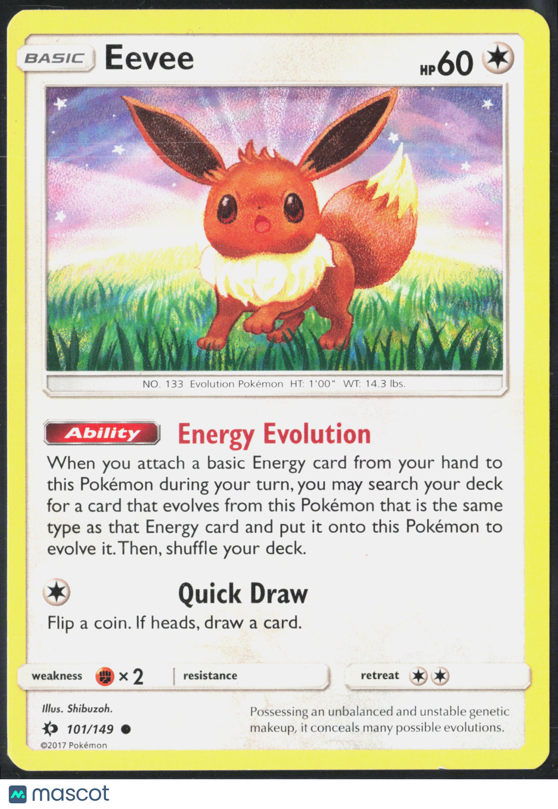 Eevee #101/149 2017 Sun & Moon