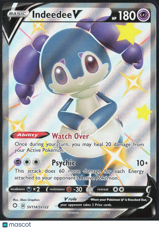 Indeedee V #SV114/SV122 2021 Shining Fates Holo