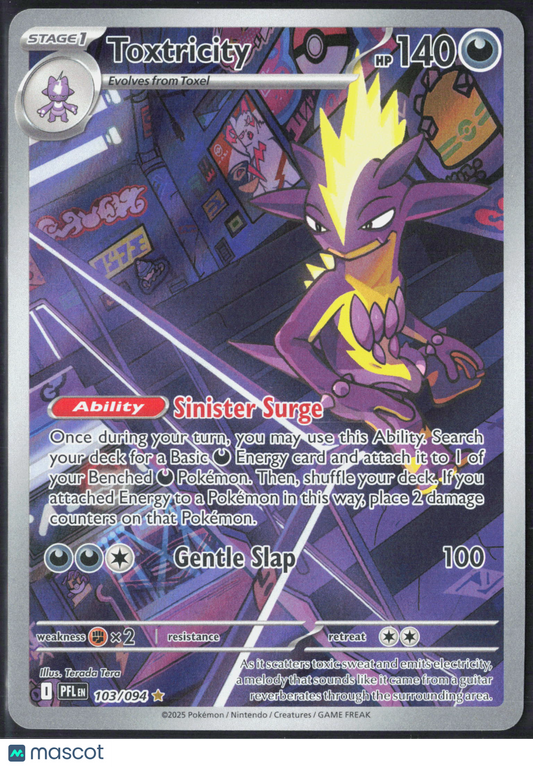 Toxtricity #103/94 2025 Mega Evolution – Phantasmal Flames Holo