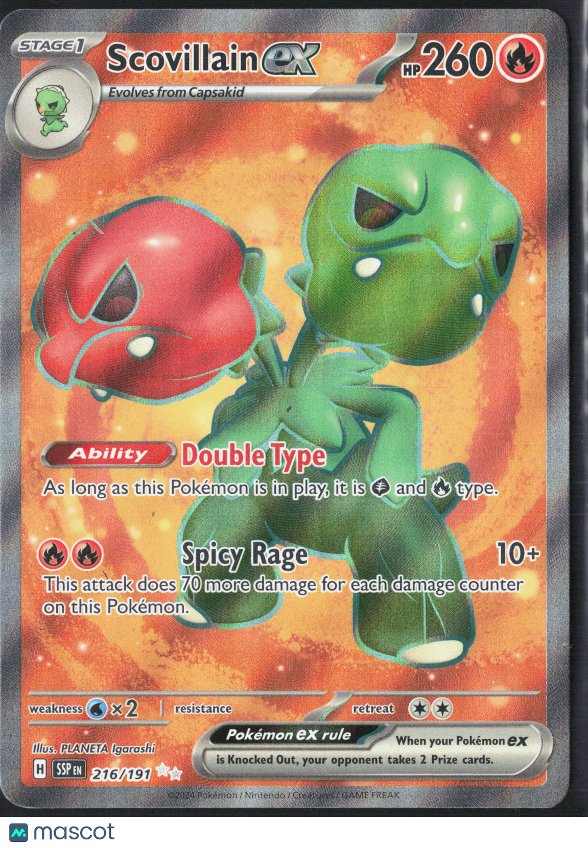 Scovillain EX #216/191 2024 Surging Sparks Holo