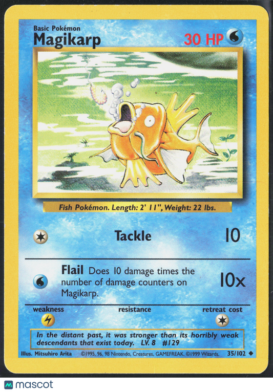 Magikarp #35/102 1999 Base Set