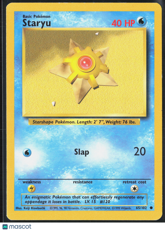 Staryu #65/102 1999 Base Set