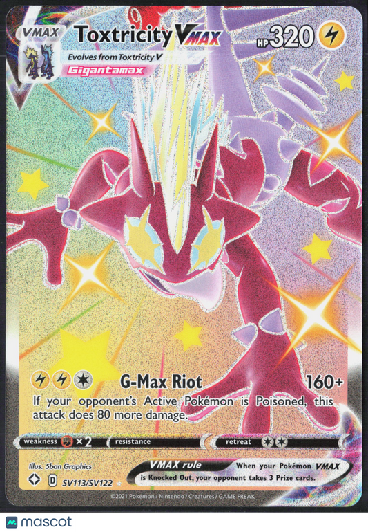 Toxtricity VMAX #SV113/SV122 2021 Shining Fates Holo