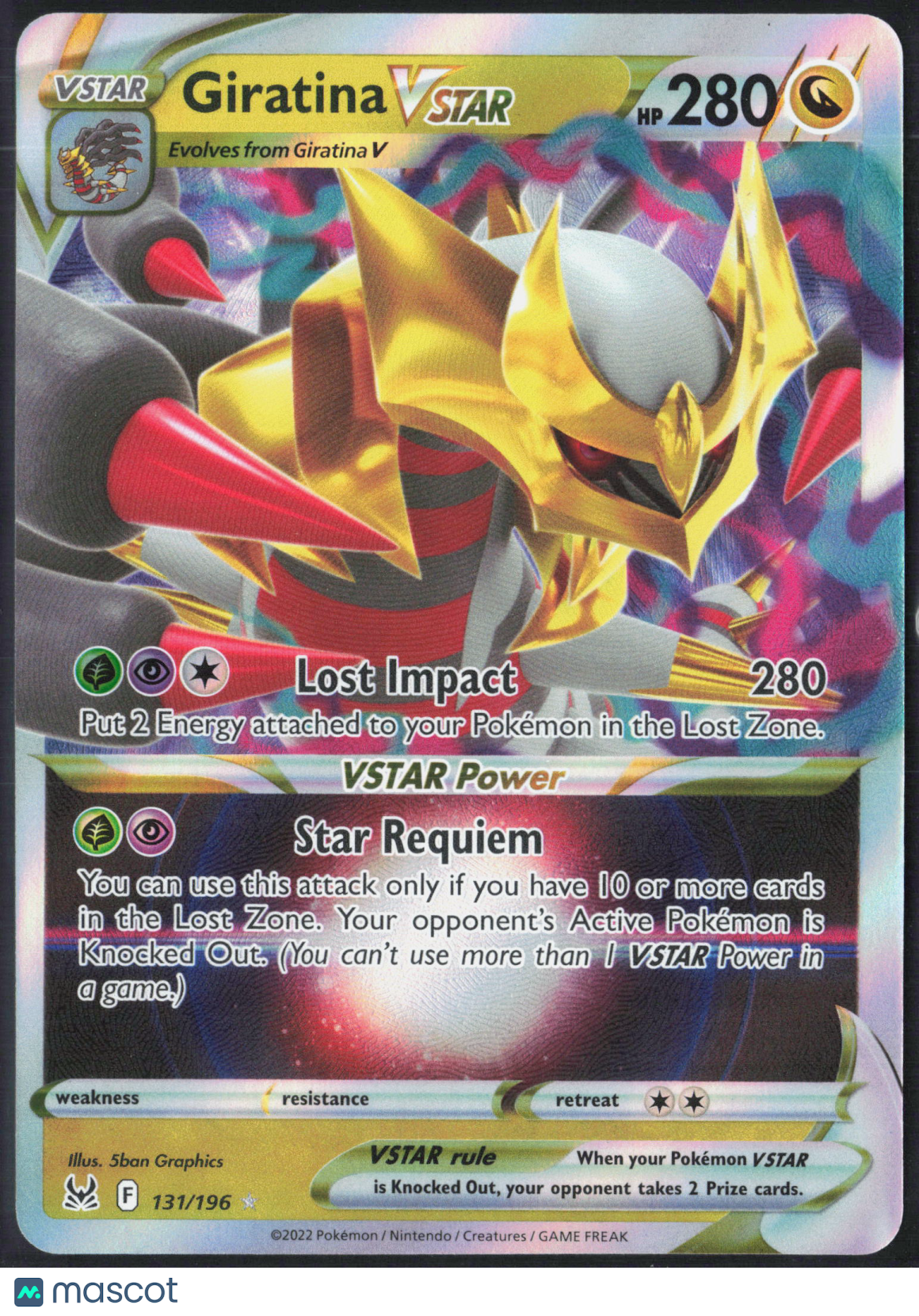 Giratina VSTAR #131/196 2022 Lost Origin Holo