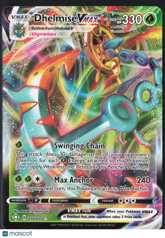 Dhelmise VMAX #10/72 2021 Shining Fates Holo