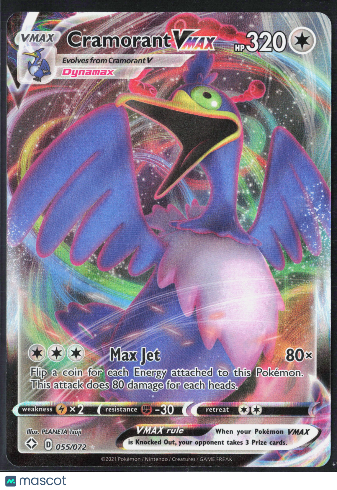 Cramorant VMAX #55/72 2021 Shining Fates Holo