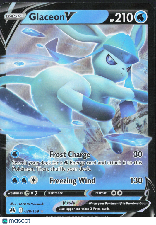 Glaceon V #38/159 2023 Crown Zenith Holo