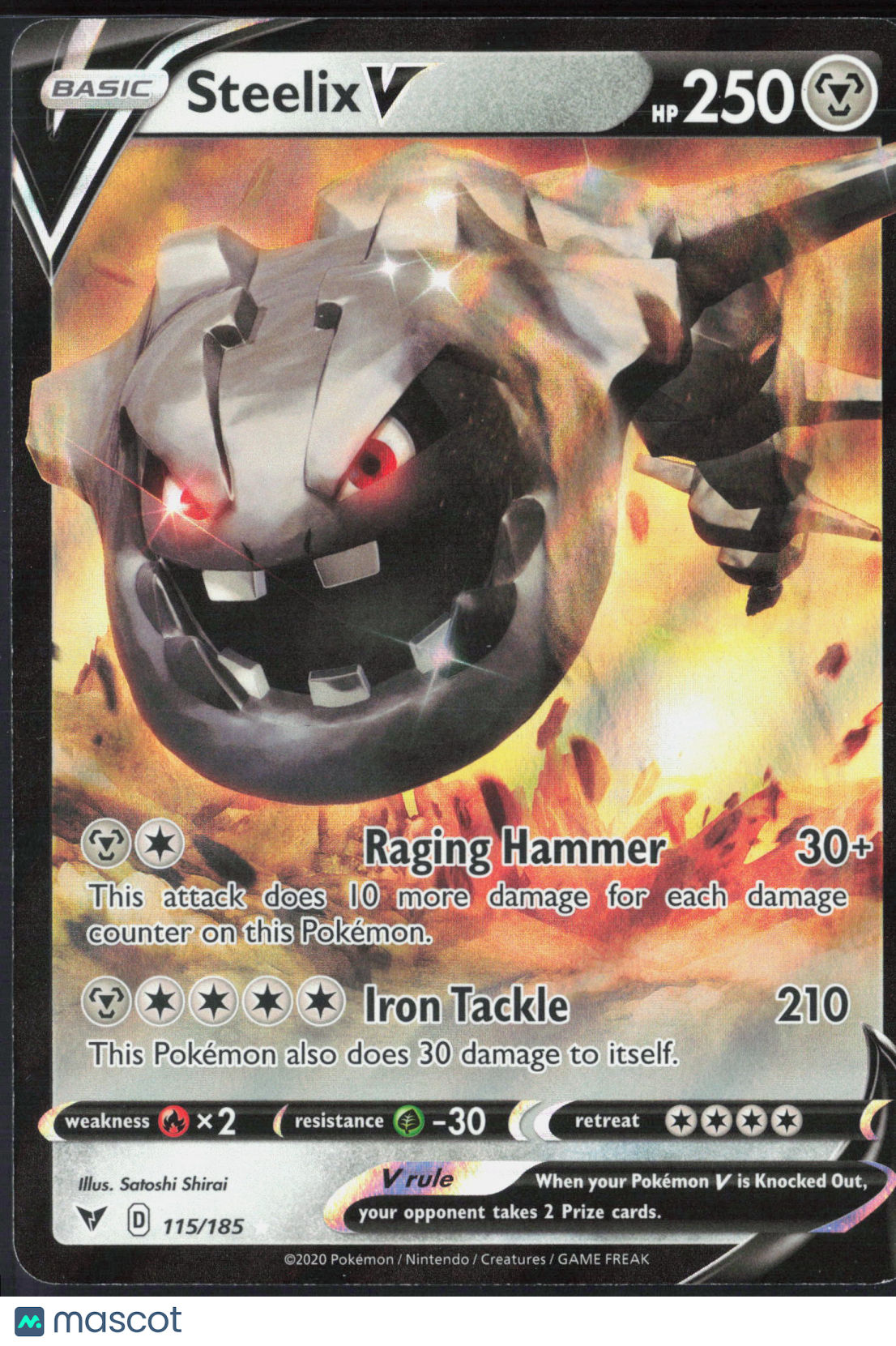 Steelix V #115/185 2020 Vivid Voltage Holo