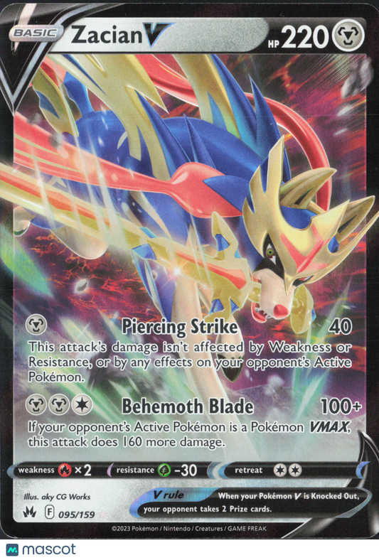Zacian V #95/159 2023 Crown Zenith Holo