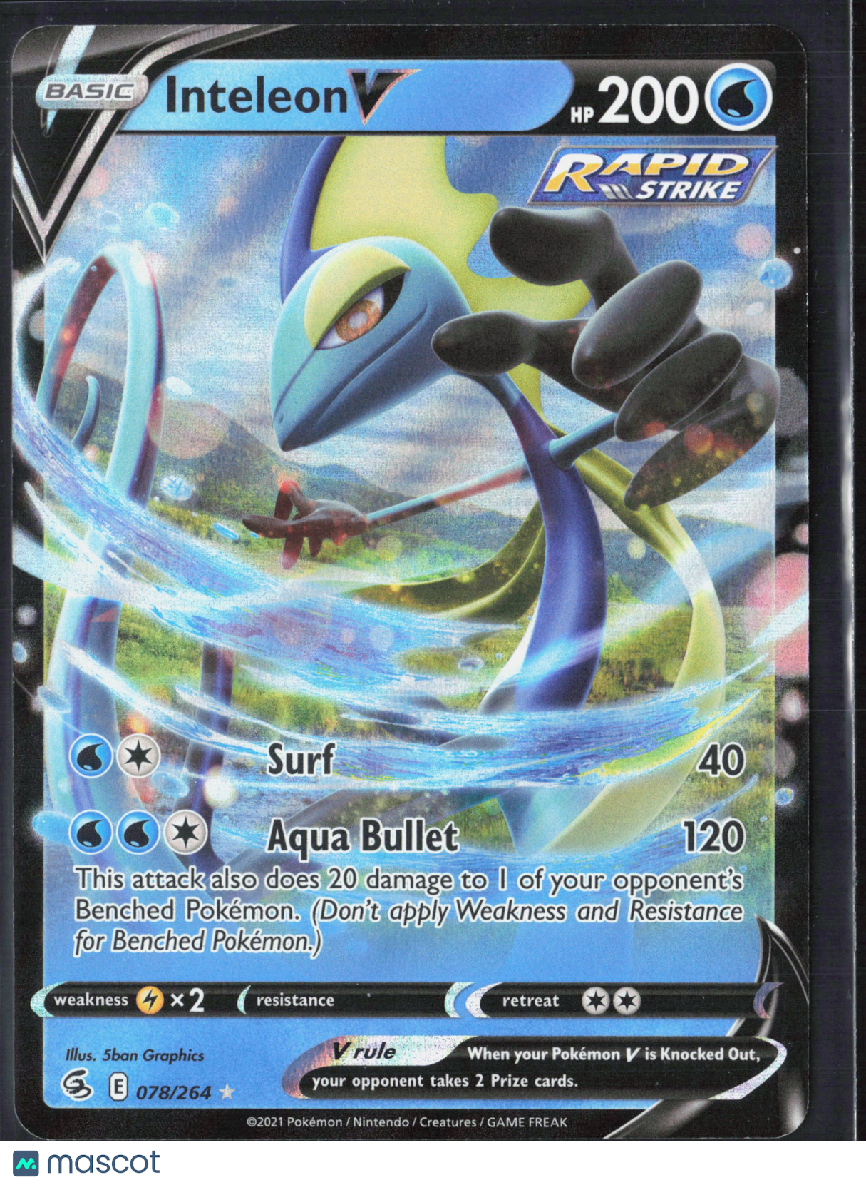 Inteleon V #78/264 2021 Fusion Strike Holo