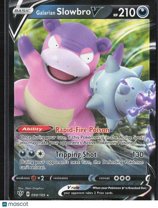 Galarian Slowbro V #99/189 2020 Darkness Ablaze Holo