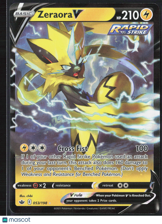 Zeraora V #53/198 2021 Chilling Reign Holo