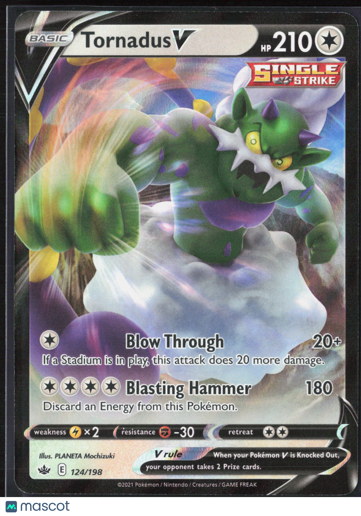 Tornadus V #124/198 2021 Chilling Reign Holo