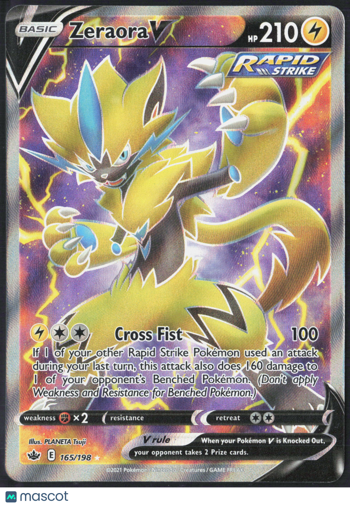 Zeraora V #165/198 2021 Chilling Reign Holo