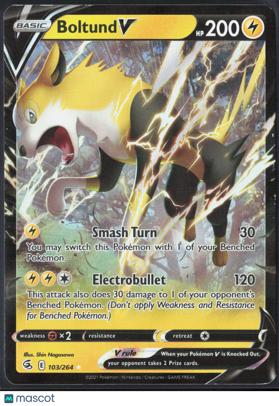 Boltund V #103/264 2022 Fusion Strike Holo