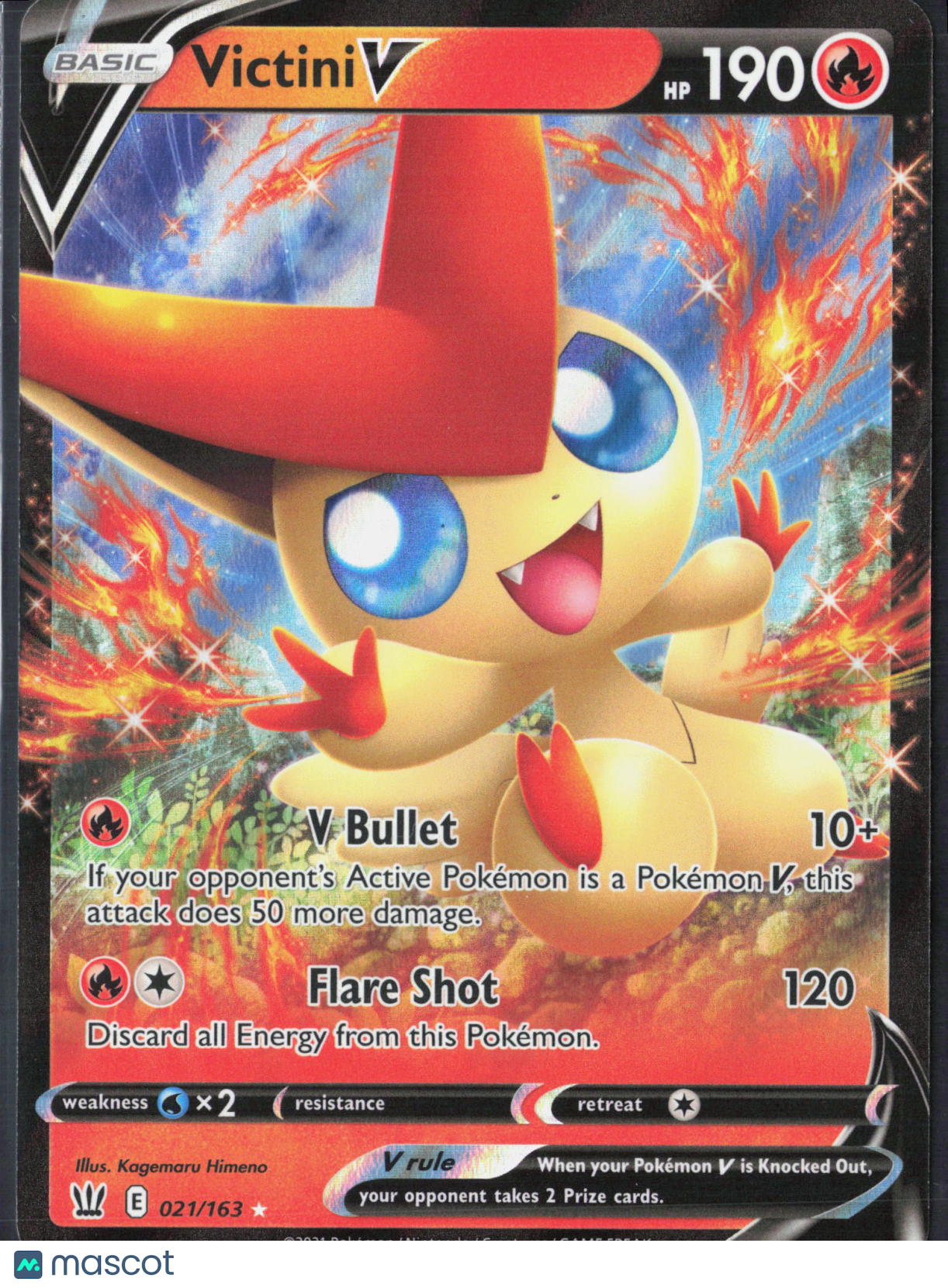Victini V #21/163 2021 Battle Styles Holo