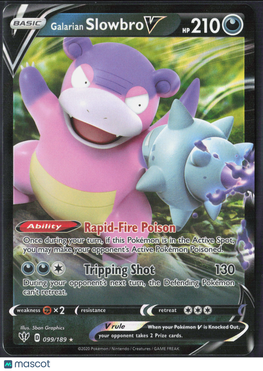 Galarian Slowbro V #99/189 2020 Darkness Ablaze Holo