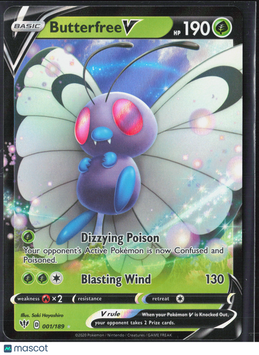 Butterfree V #1/189 2020 Darkness Ablaze Holo