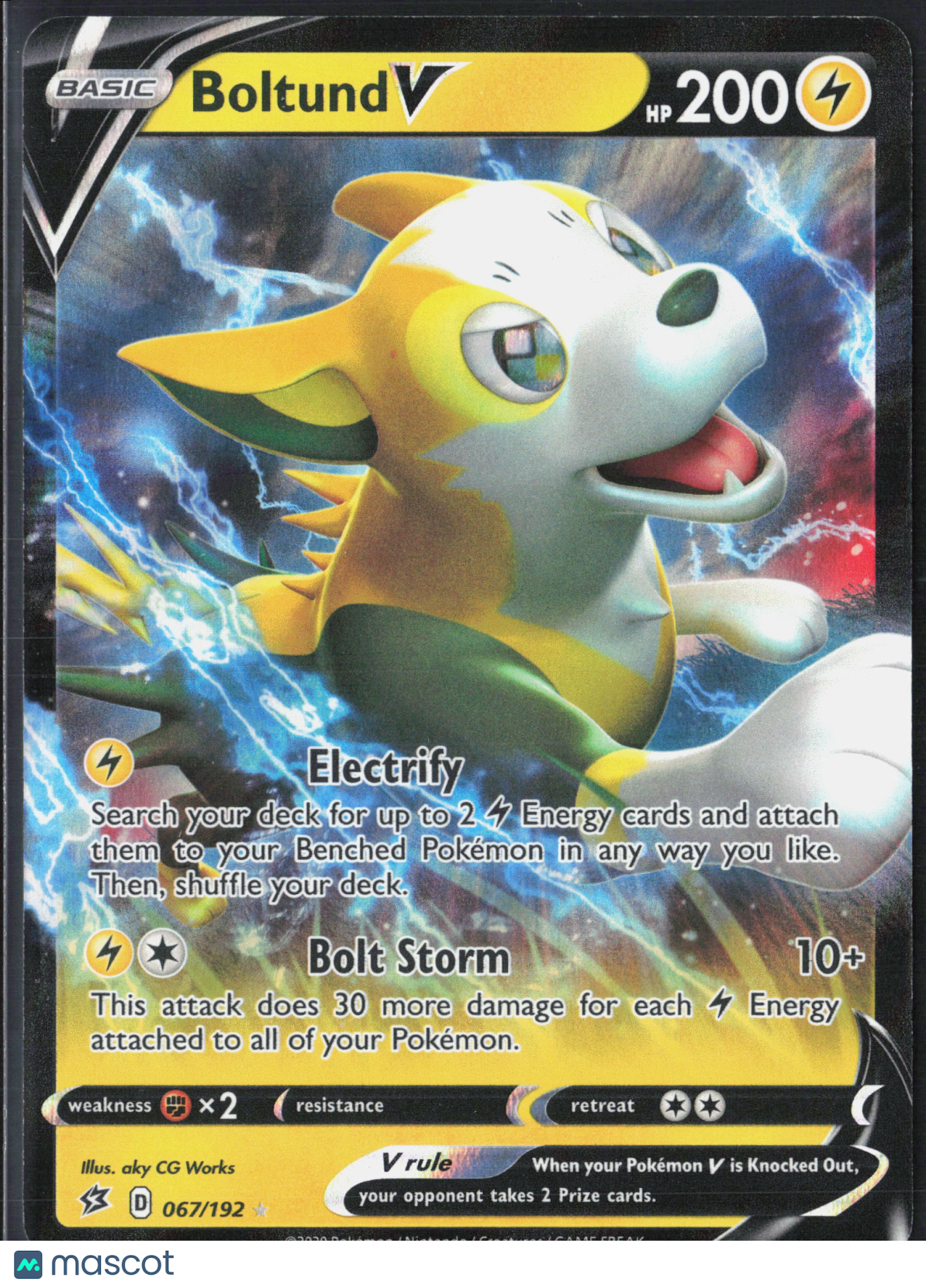 Boltund V #67/192 2020 Rebel Clash Holo