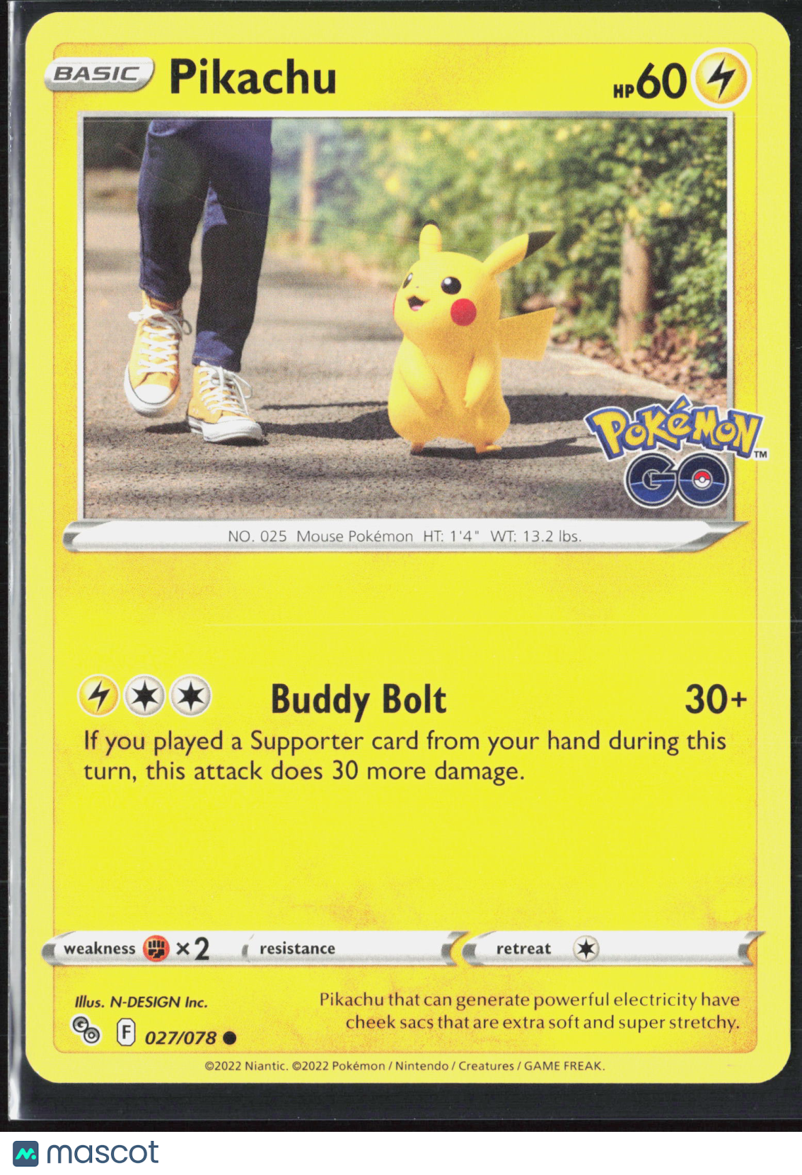 Pikachu #27/78 2022 GO