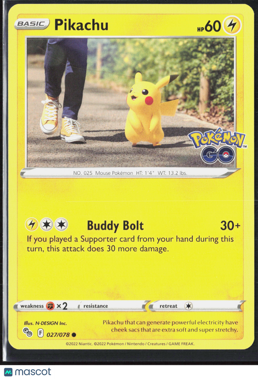 Pikachu #27/78 2022 GO
