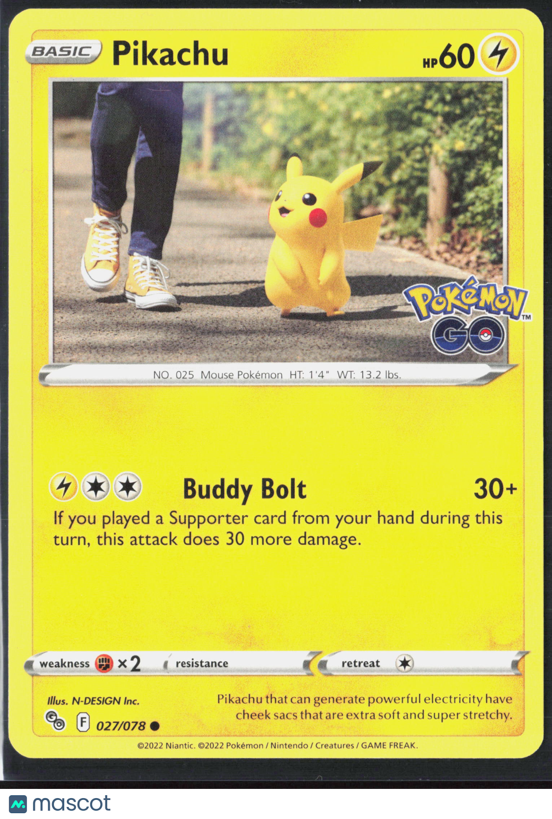 Pikachu #27/78 2022 GO