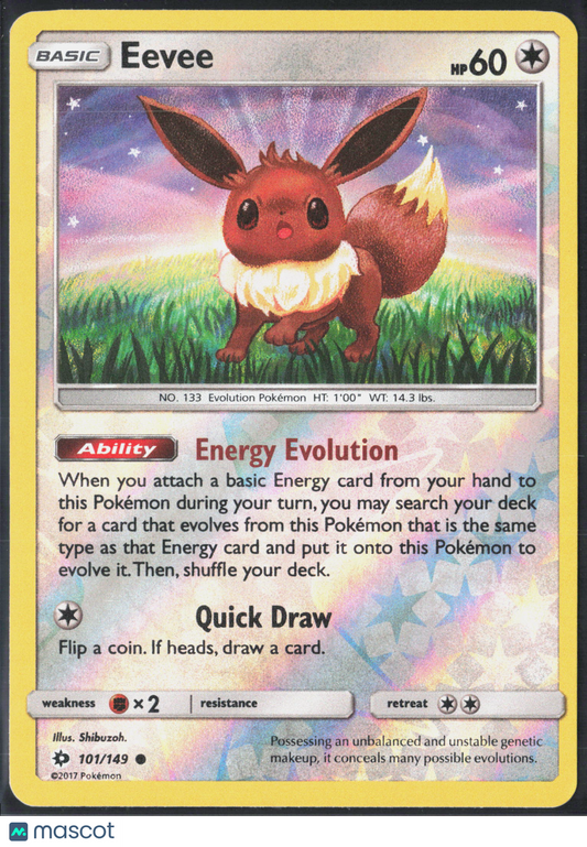 Eevee #101/149 2017 Sun & Moon Reverse Holo