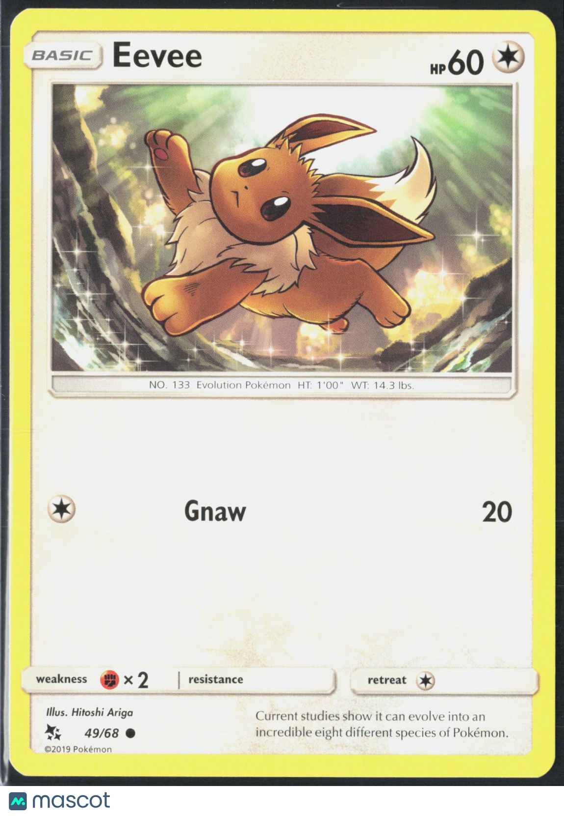 Eevee #49/68 2019 Hidden Fates Holo