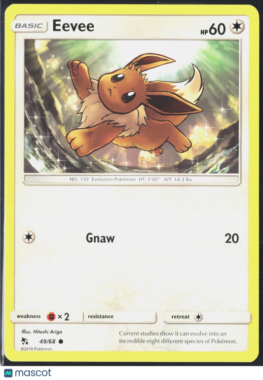 Eevee #49/68 2019 Hidden Fates Holo