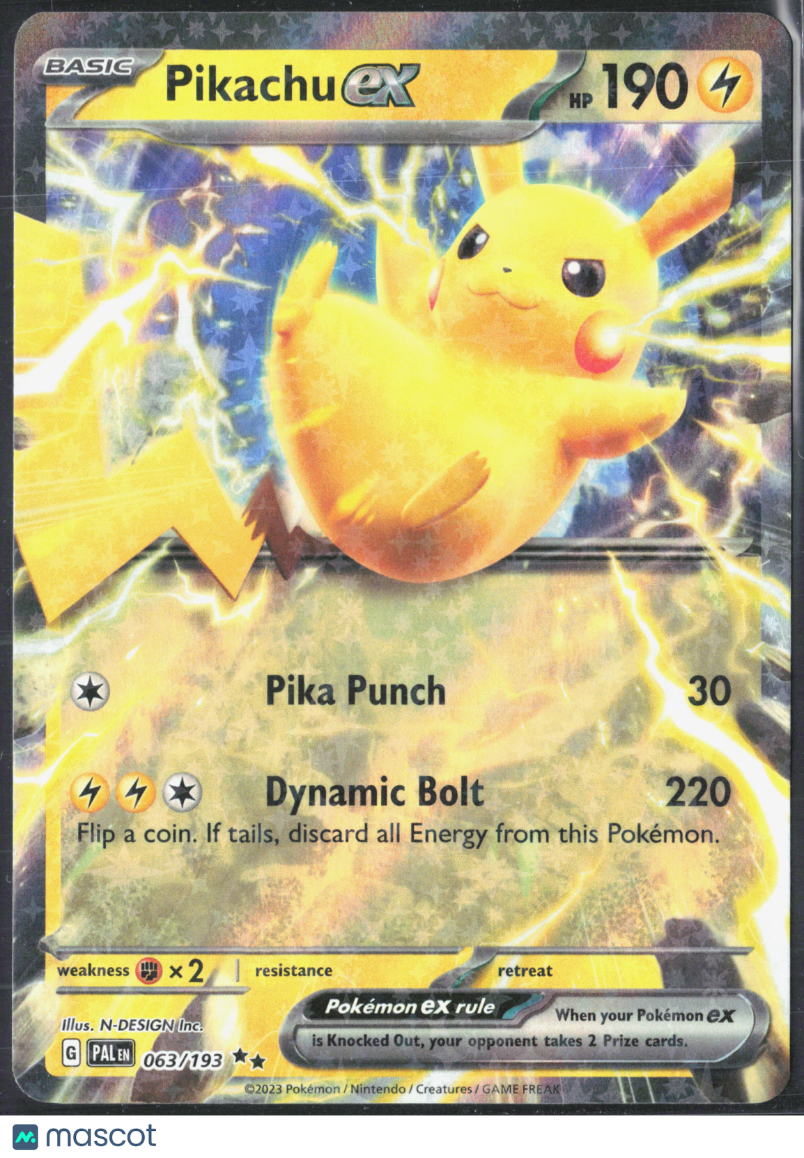 Pikachu EX #63/193 2023 Paldea Evolved Holo