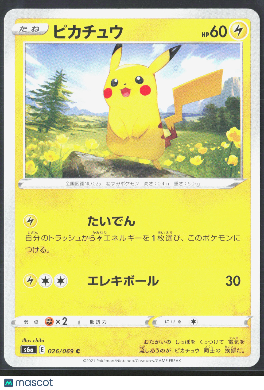 Pikachu #26/69 2021 Eevee Heroes