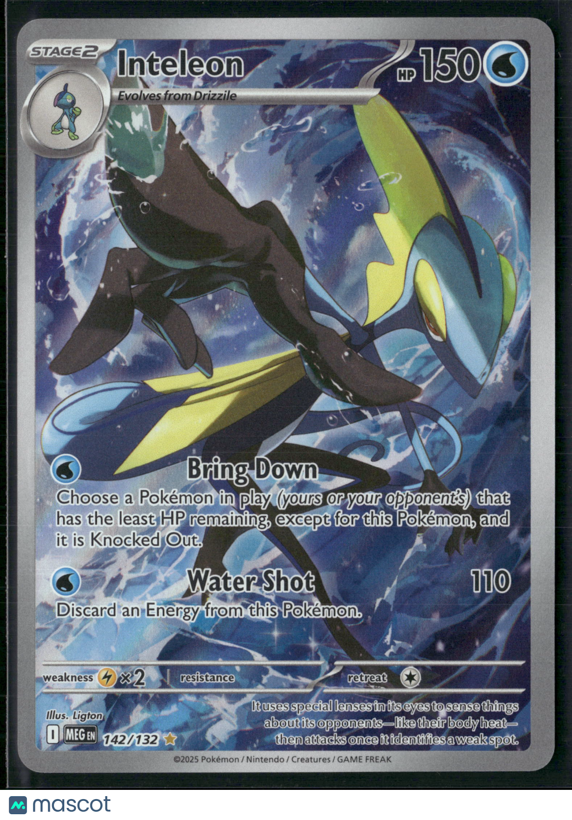 Inteleon #142/132 2025 Mega Evolution Holo
