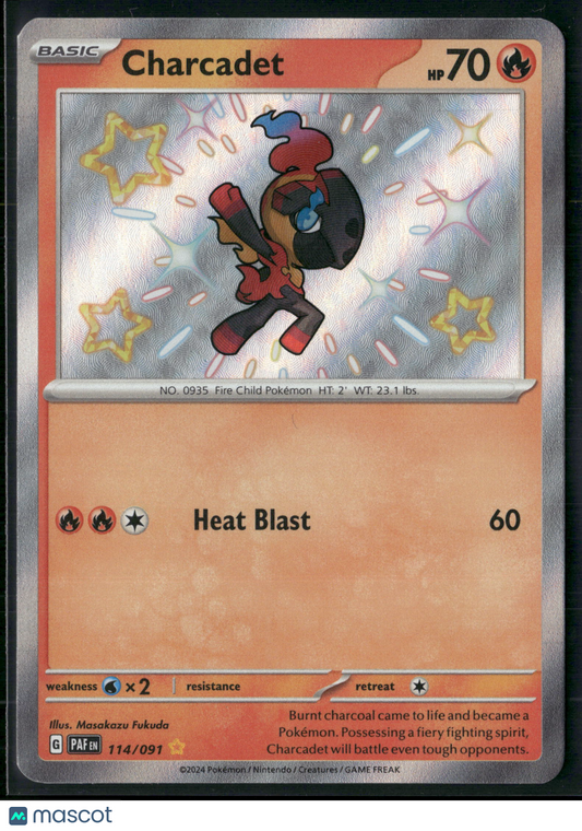 Charcadet #114/91 2024 Paldean Fates Holo