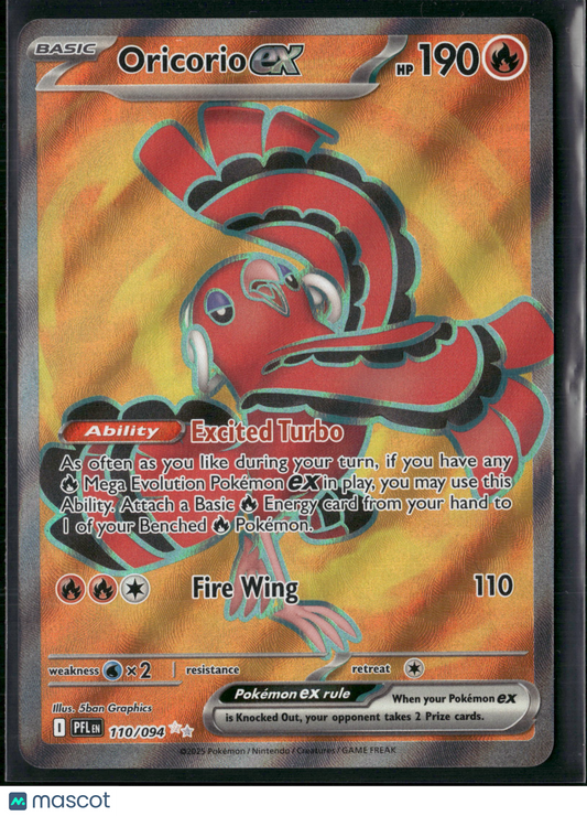 Oricorio EX #110/94 2025 Scarlet & Violet Phantasmal Flames Holo