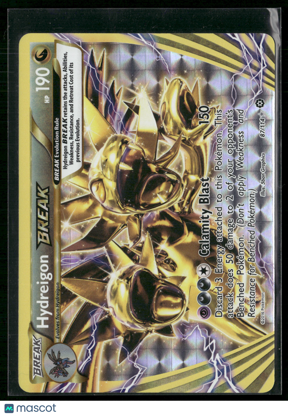 Hydreigon Break #87/114 2016 Steam Siege Holo