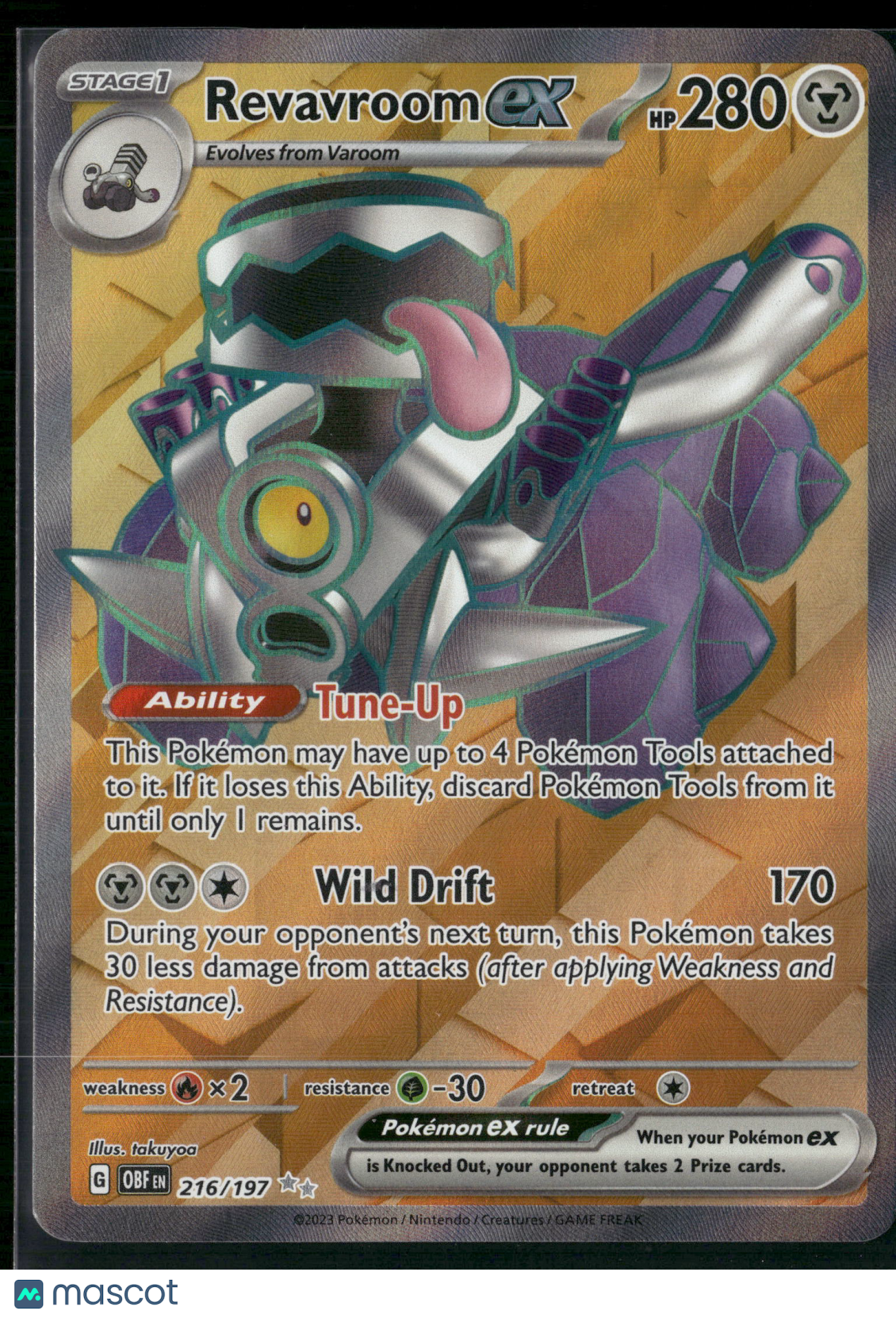 Revavroom EX #216/197 2023 Obsidian Flames Holo