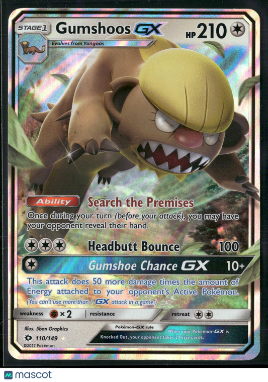 Gumshoos GX #110/149 2017 Sun & Moon Holo