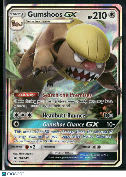 Gumshoos GX #110/149 2017 Sun & Moon Holo