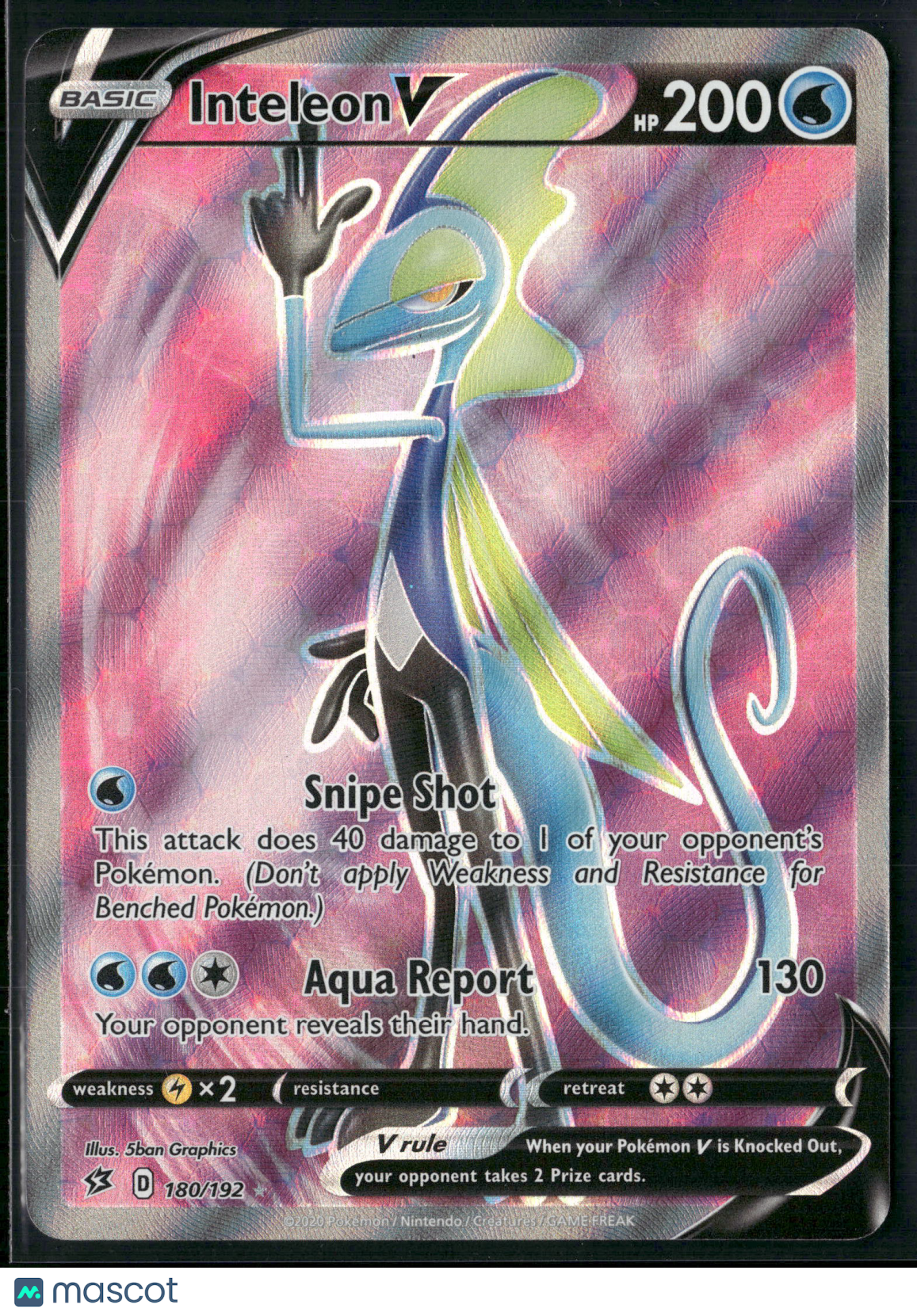 Inteleon V #180/192 2020 Rebel Clash Holo