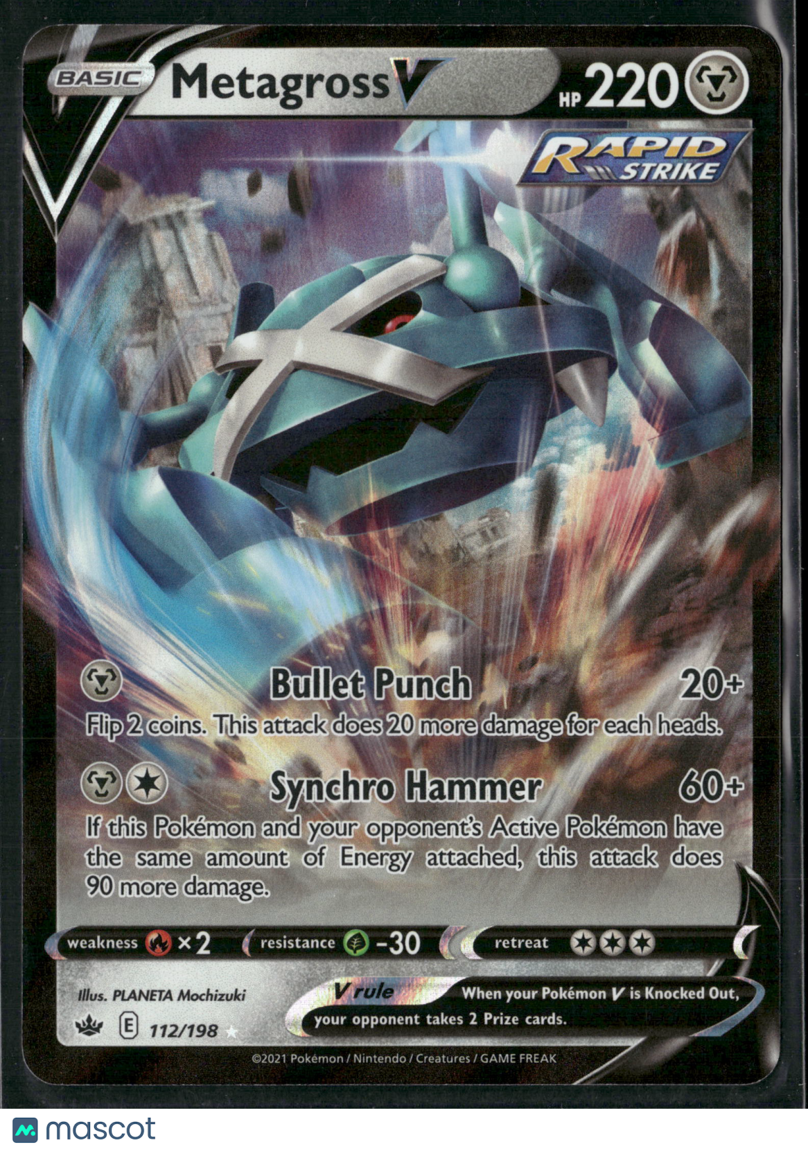 Metagross V #112/198 2021 Chilling Reign Holo
