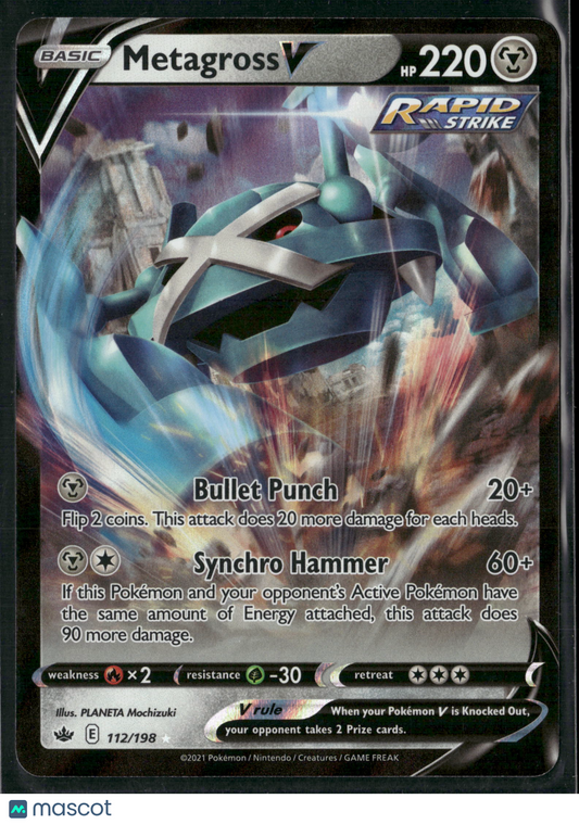 Metagross V #112/198 2021 Chilling Reign Holo