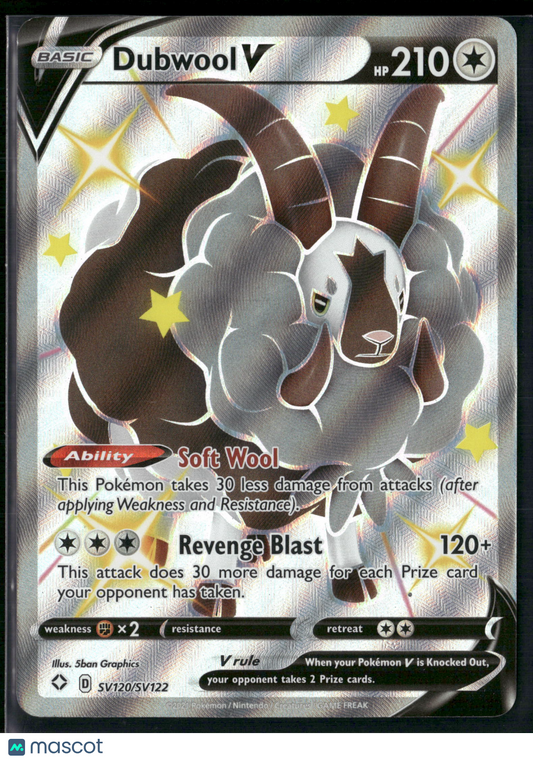 Dubwool V #SV120/SV122 2021 Shining Fates Holo