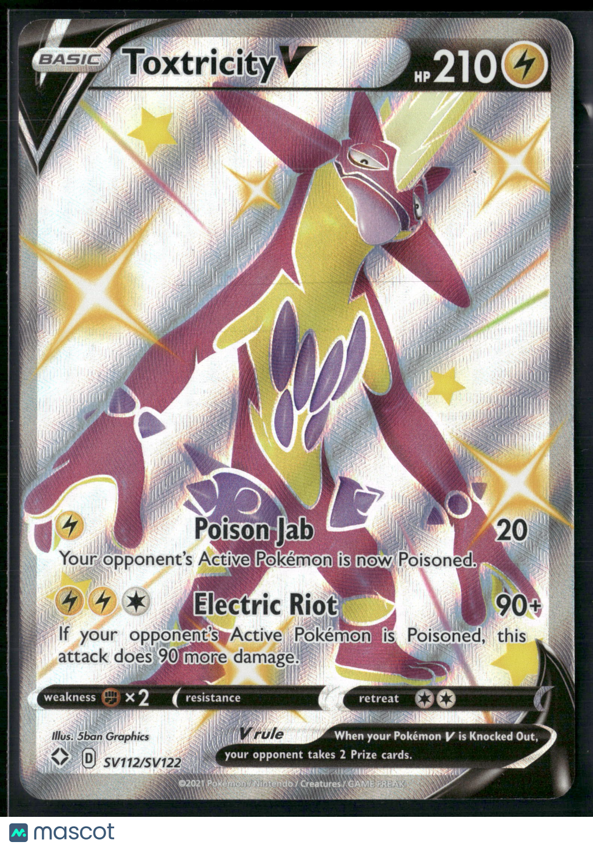 Toxtricity V #SV112/SV122 2021 Shining Fates Holo