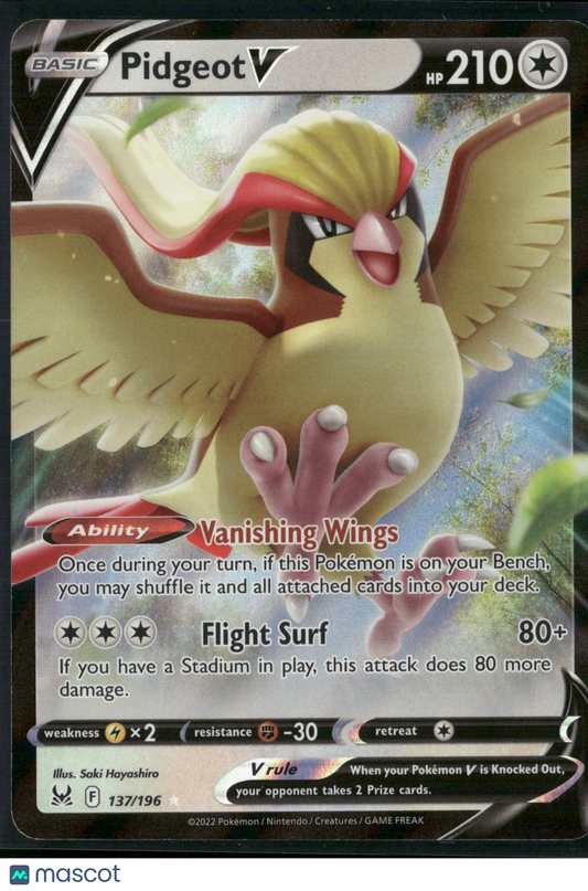 Pidgeot V #137/196 2022 Lost Origin Holo