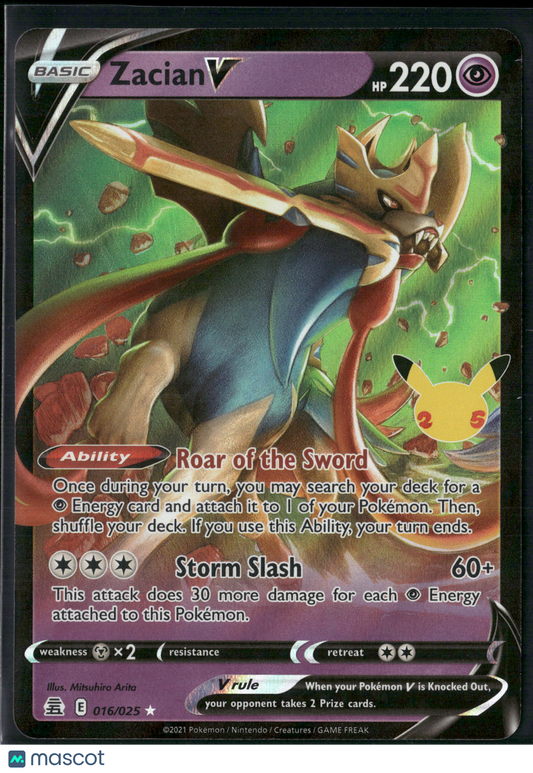 Zacian V #16/25 2021 Celebrations Holo
