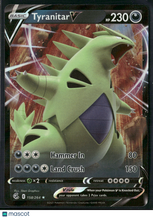Tyranitar V #158/264 2021 Fusion Strike Holo