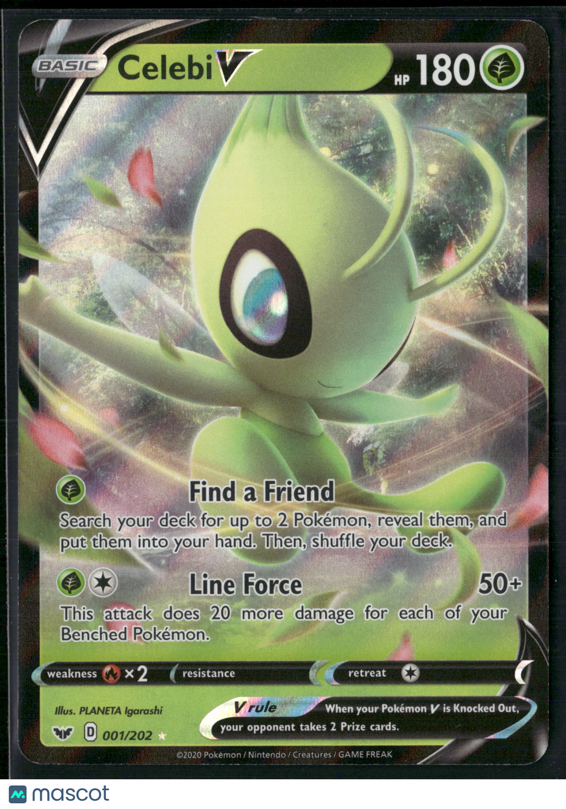 Celebi V #1/202 2020 Sword & Shield Holo