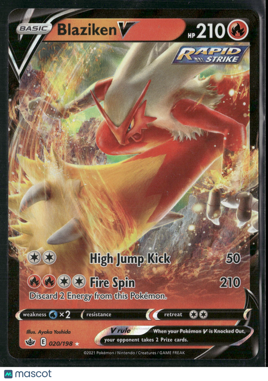 Blaziken V #20/198 2021 Chilling Reign Holo